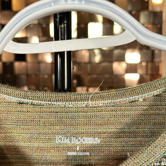 Kim Rogers Multicoloured Textured Tweed like Crewneck Size Small PTP 19-20 - Picture 4 of 8